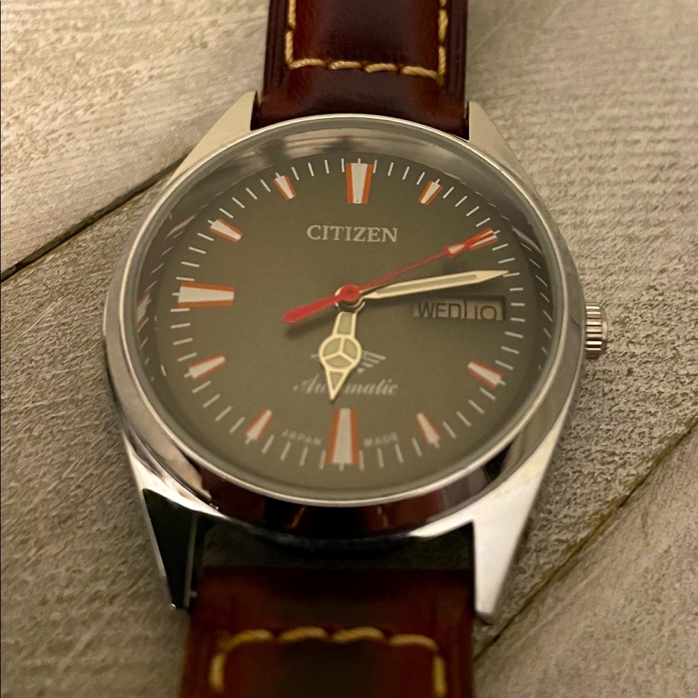 Vintage Citizen Eagle 7 21 Jewels Green Dial